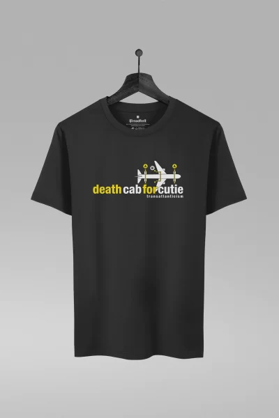 Camiseta preta com estampa da banda Death Cab For Cute