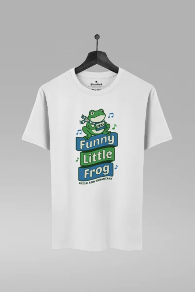 Camiseta branca com estampa da banda Belle And Sebastian