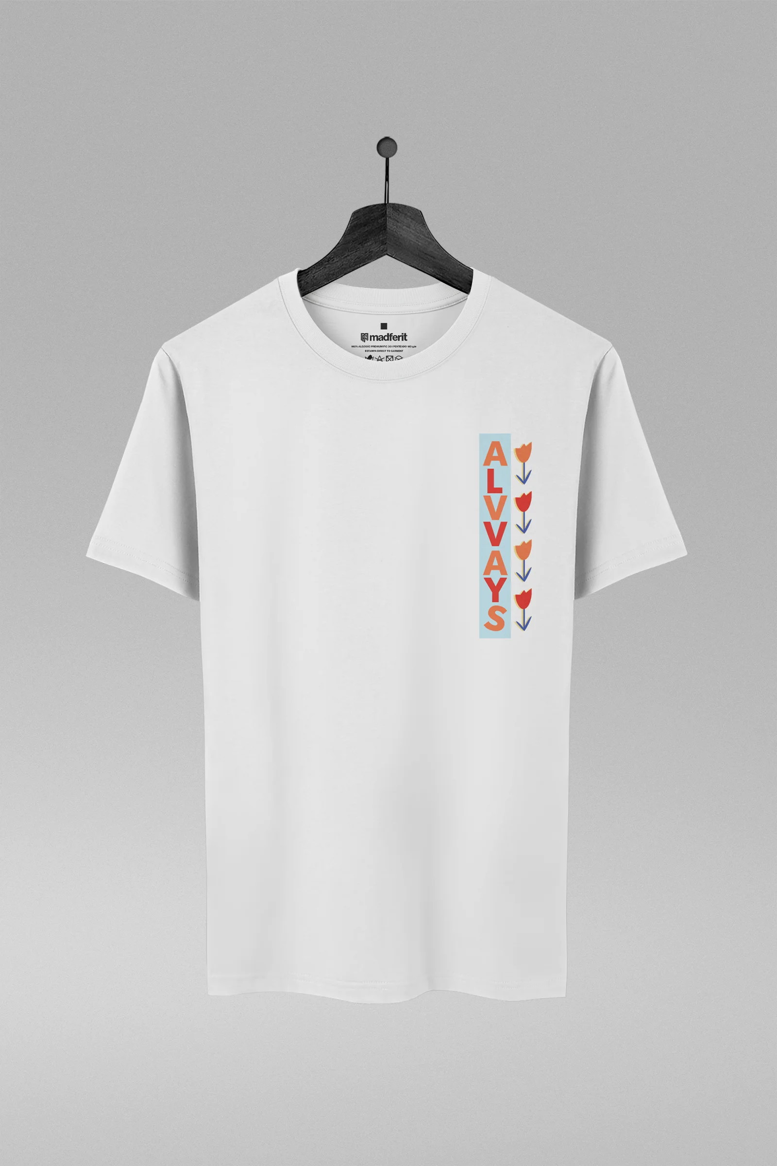 Camiseta branca com estampa da banda Alvvays