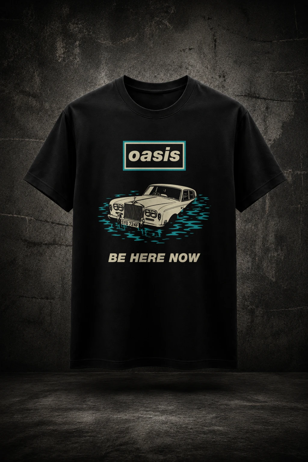 Camiseta Oasis Be Here Now Mockup