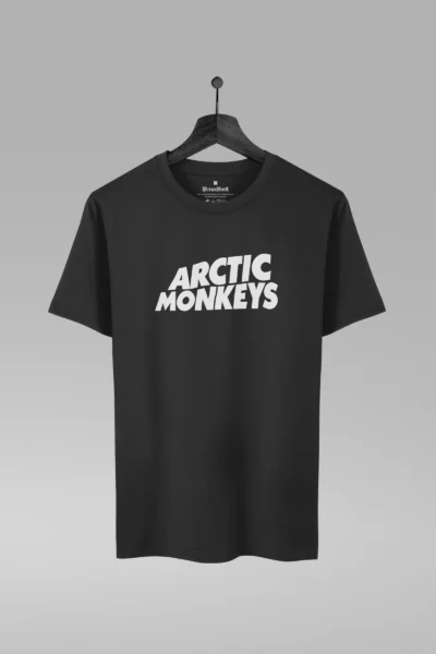 Camiseta preta com estampa da banda The Strokes
