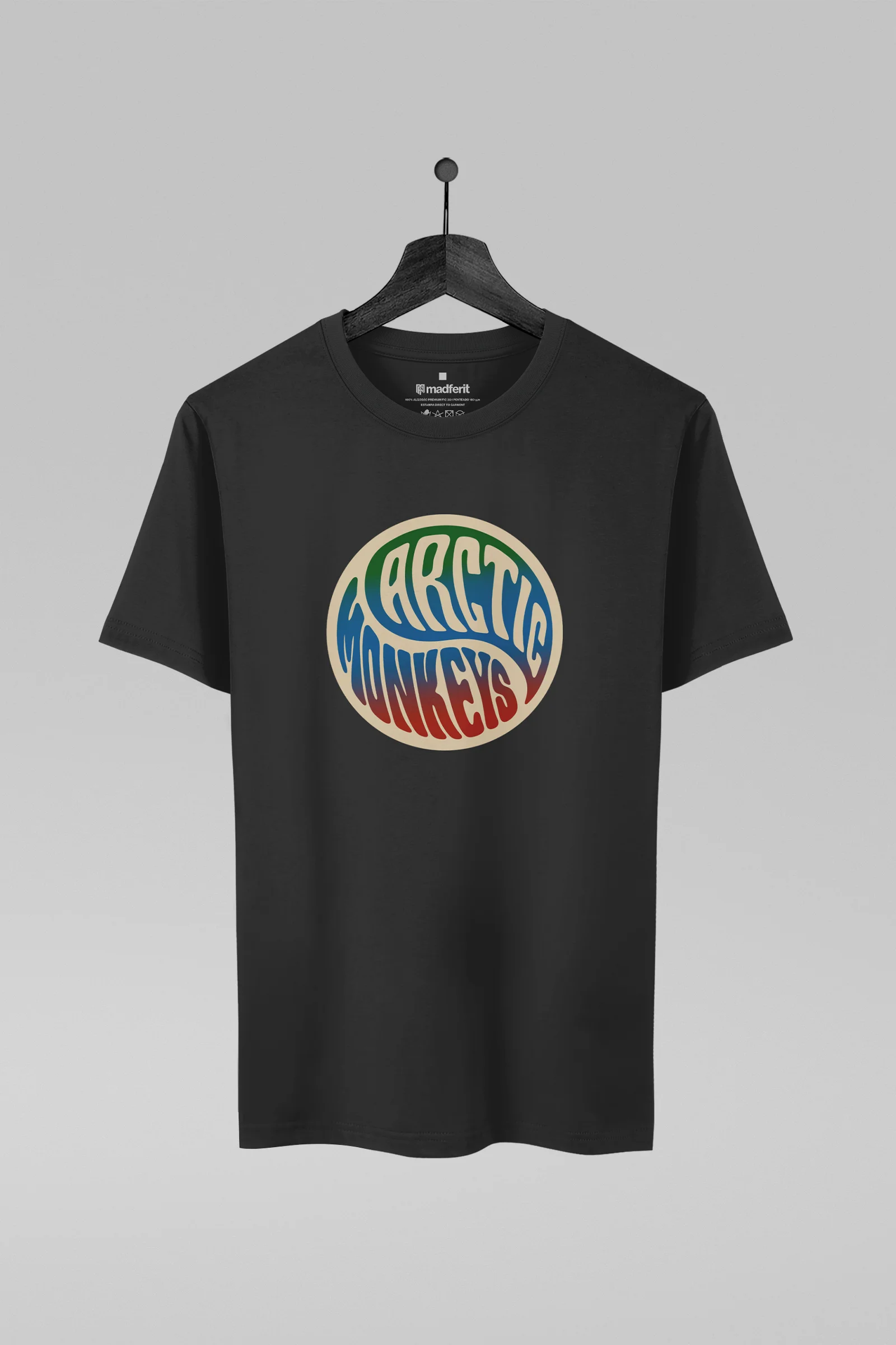 Camiseta branca com estampa da banda The Strokes