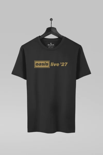 Camiseta preta com estampa Oasis Live 27