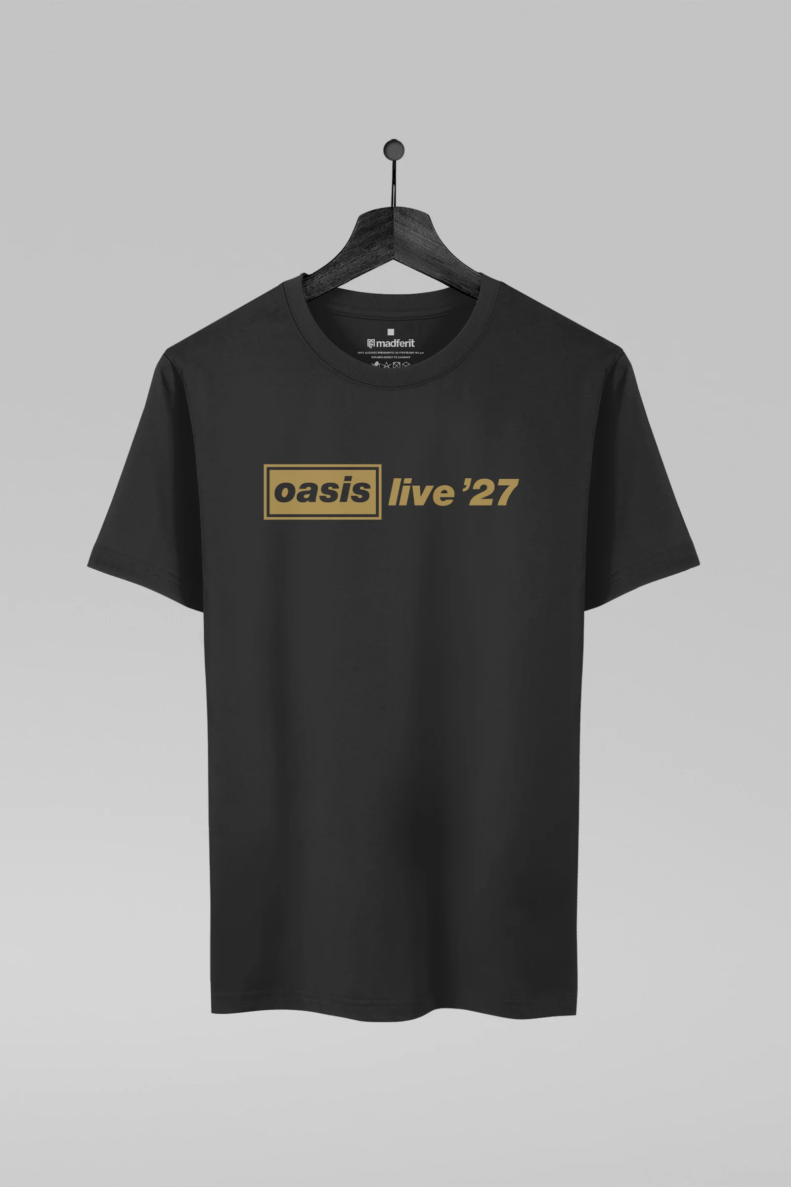 Camiseta preta com estampa Oasis Live 27