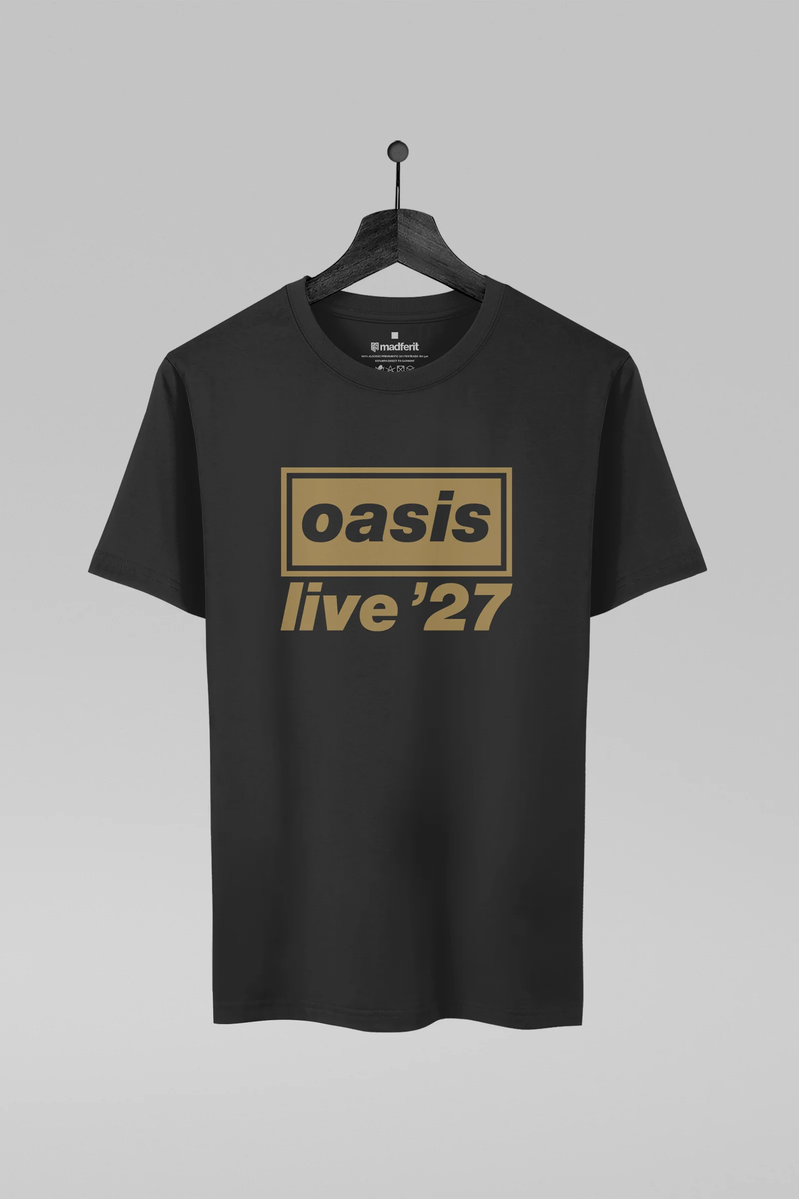 Camiseta preta com estampa Oasis Live 27