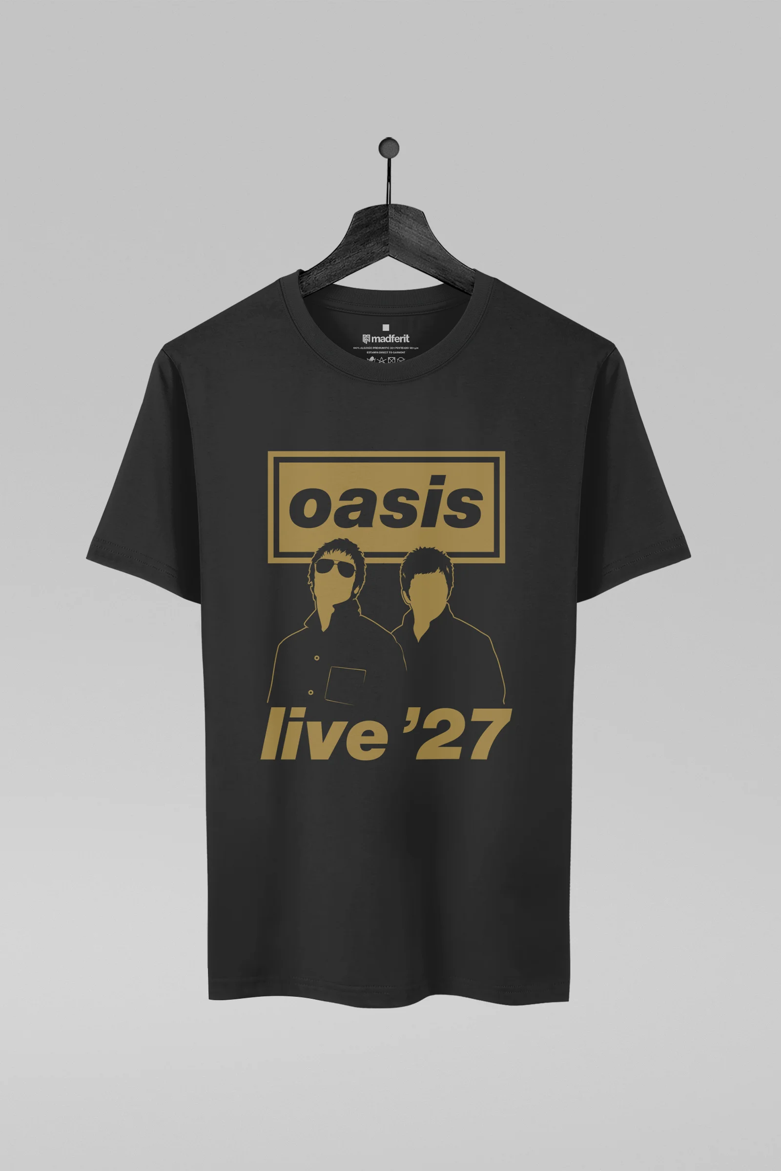 Camiseta preta com estampa Oasis Live 27
