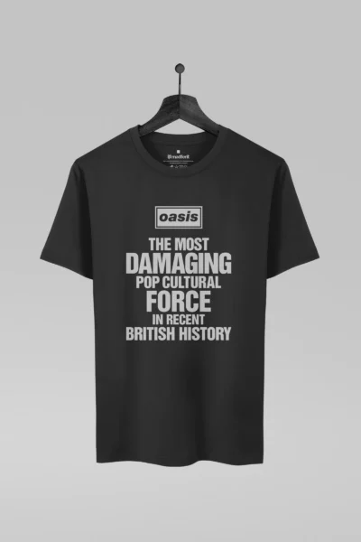 Camiseta preta com estampa Oasis Live 27