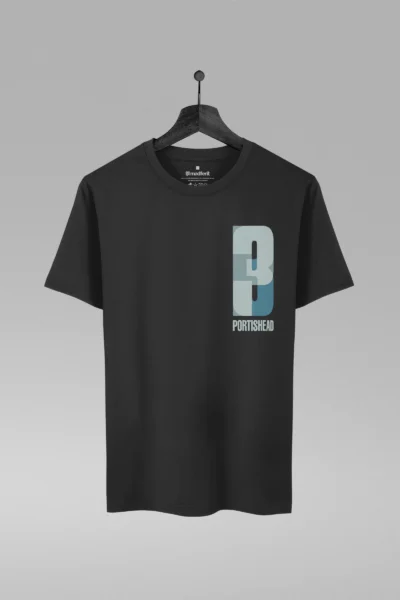 Camiseta preta com estampa da banda Portishead